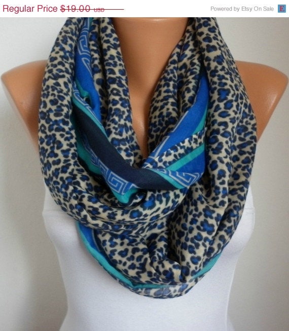 BIG SALE Leopard - Infinity Scarf Shawl Circle Scarf  Loop  Scarf Gift -fatwoman