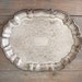 Vintage Silverplate Scalloped Footed Tray