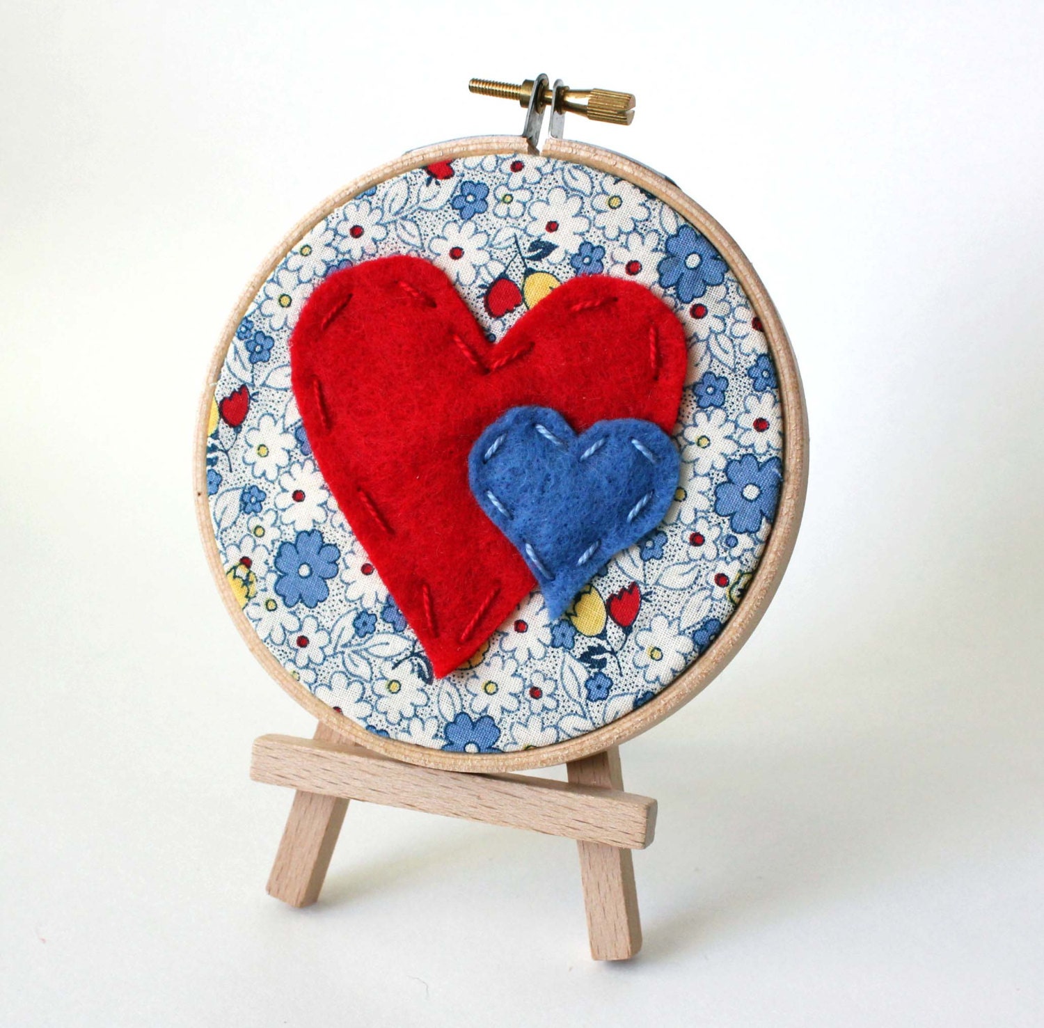 Hoop Art, Wedding Gift, Engagement Gift, Hearts, Love