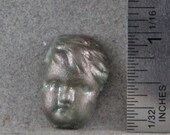 Handmade Folk Art Raku    Doll Face