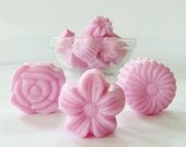 30 BULK MINI FLOWER Soaps - Choose Scent & Color, diy party favors, baby shower, scented, girls, wedding, bridal shower