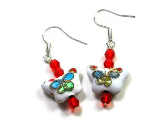 Butterfly  Beaded Earrings