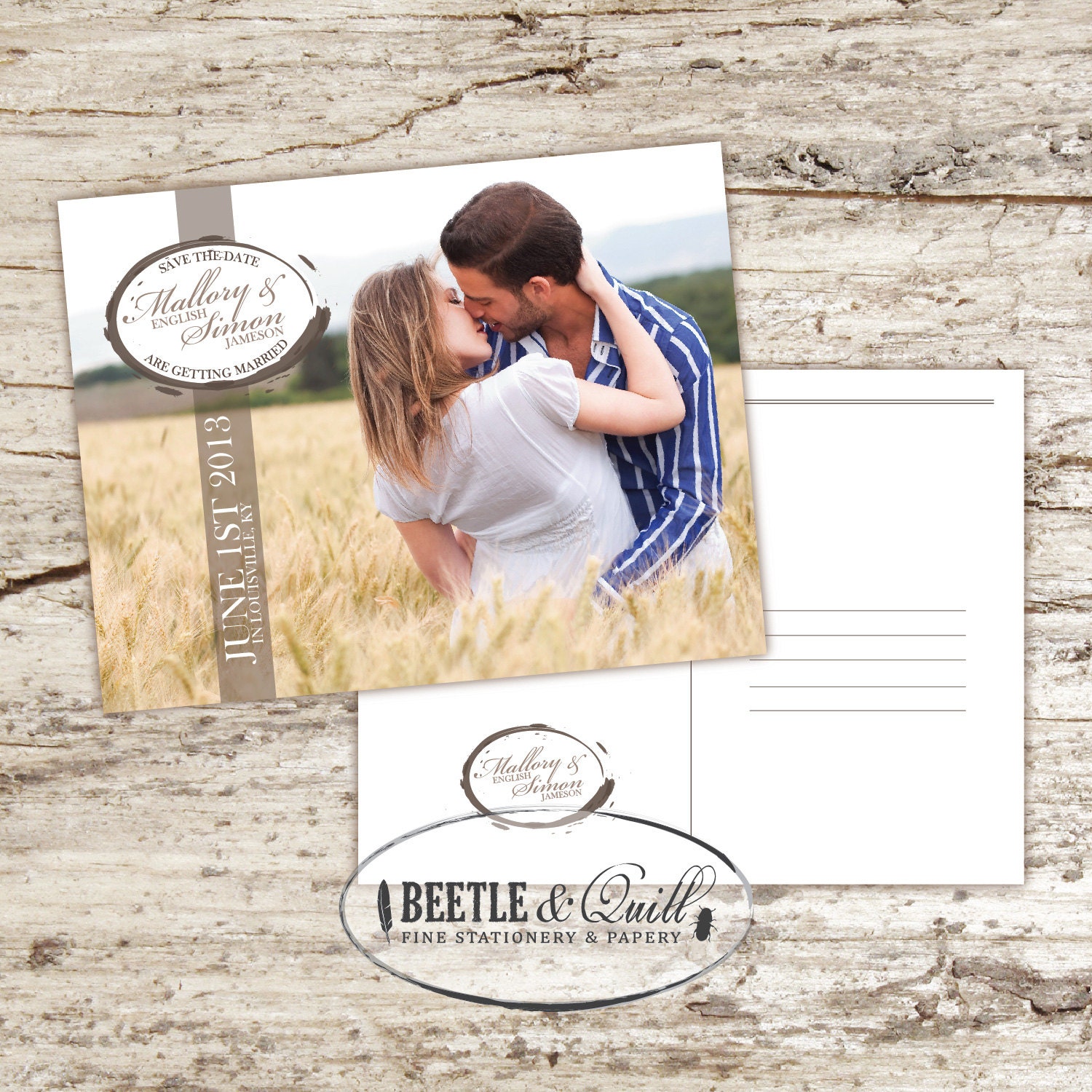Sealed with a Kiss Photo Printable Save the Date