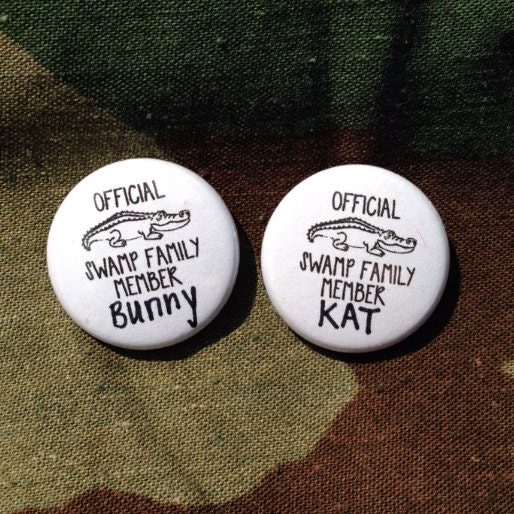 CUSTOM NAME swamp family member button
