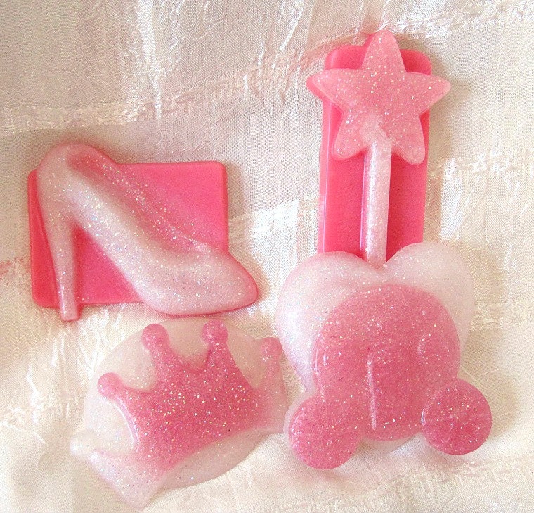 Little Princess Glycerin Soap - Glass Slipper, Crown, Carriage, and Wand
