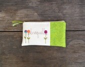 chevron clutch purse, chartreuse green, bright colored handbag, personalized gift, summer accessory,  MADE TO ORDER by mamableudesigns