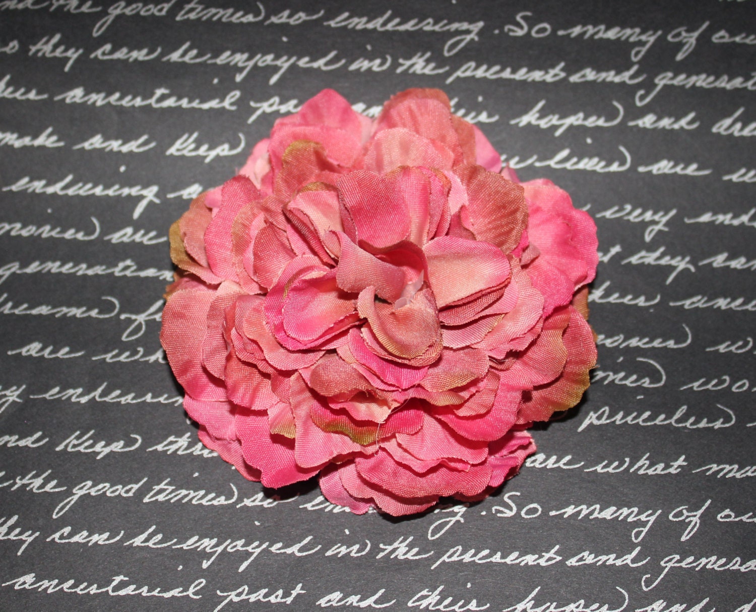 Sweet Dusty Pink Vintage Inspired Flower Hair Clip  - Pinup Rockabilly Hair Clip Accessory