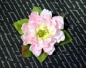 Pretty Pink Vintage Inspired Spring Flower Hair Clip  - Pinup Rockabilly Hair Clip Accessory