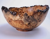 Natural Edge Spalted Maple Burl Wooden Bowl 1034