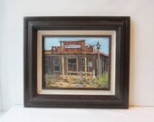 Vintage Saloon Oil Painting - An Original Framed, Signed Painting - Made in Mexico