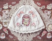 Antique lolita - set of iron-on transfers for dolls clothes - smaller dolls