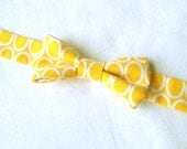 Boys Bow Tie in Modern Yellow Circles -  Perfect for Special Occassion, Easter and Weddings