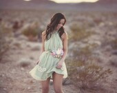 Dress Romantic Bridesmaids Wedding Dreamy Misty Pale caramel  Tea Nostalgia  Rosette Soft Heavenly Chiffon