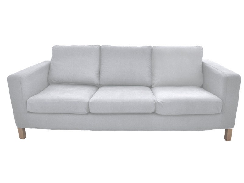 Custom IKEA Karlanda Sofa Slipcover in Oatmeal Linen