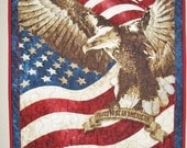 Patriotic Wall Hanging or Table Runner 4th of July or Year Round  Proud to be an American