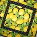 Lemon Table Topper Quilted fabric from Timeless Treasures