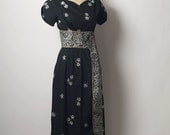 40's  50's Vintage Richard Douglas Hawaiian Cap- Sleeve Wiggle-Pencil dress  SALE