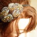 Embroidered Fascinator Headband Blue Green Brown Handmade Tagt team 123 cc loh ostat socal etsy guild tenx tt cccoe sos steam team madcap lb