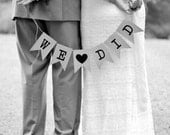 Wedding Banner Pennant Style "We Did"