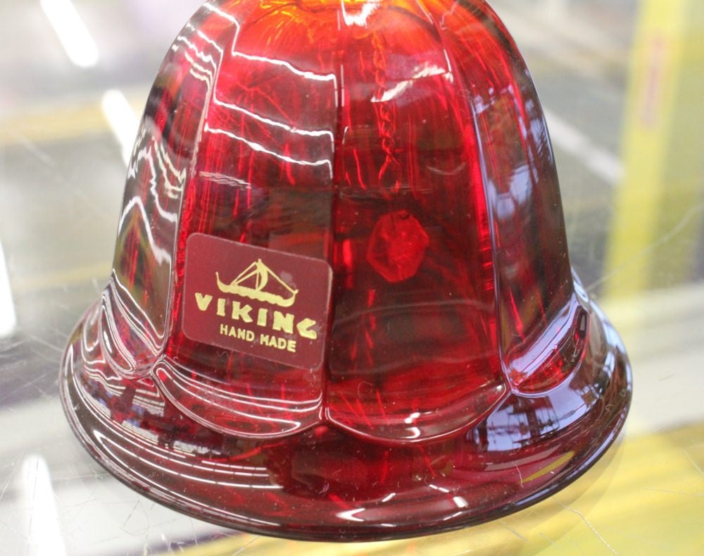 Viking Glass Ruby Red Bell - Beautiful Condition