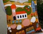 Vintage 1960s Dekoplus Childrens Cushion Pillow Nursery Playroom