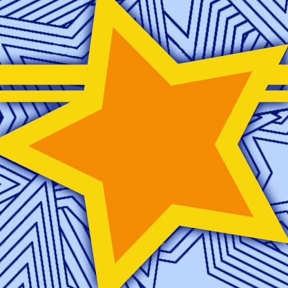 Shop Banner Avatar Set Etsy PINSTRIPE and STARS - OOAK Banners Custom Logo Professional - Overlapping Stars, Retro Star