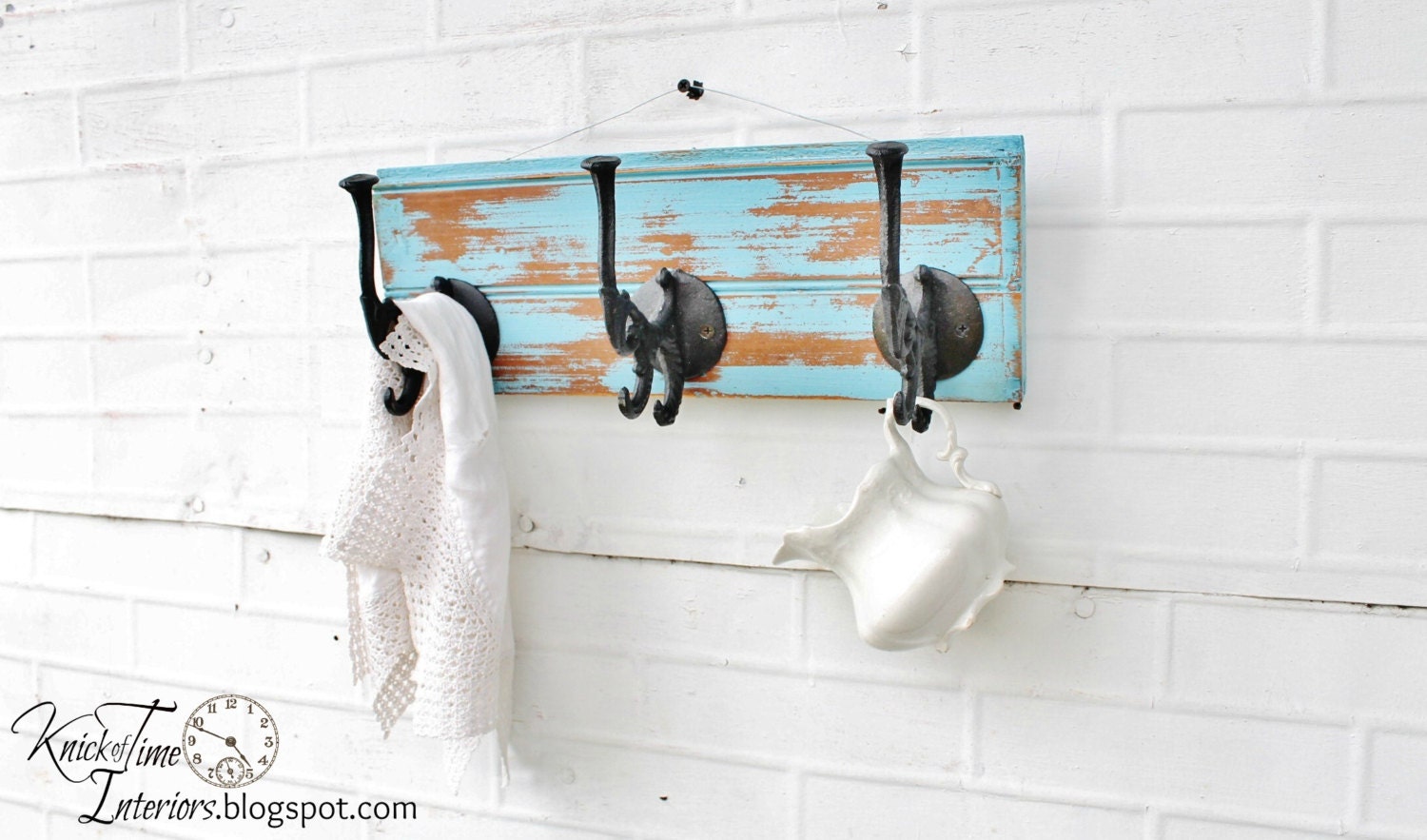 Reclaimed Wooden Coat Rack - Coat Hook, Jewelry or Key Wall Hook - Created from Antique Salvaged Wood - Also Available in WHITE