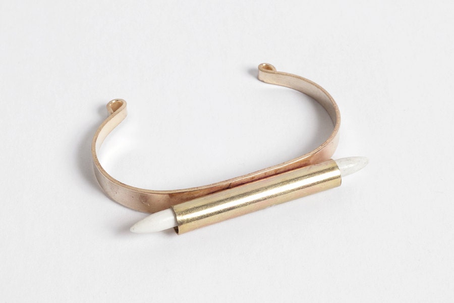 White Magnesite Dagger Cuff