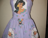 Custom Made to Order Jasmine Rajah from Aladdin Geekery Character Movie Pin up SweetHeart Ruffled Halter Mini Dress