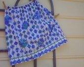 Vintage Slip, 1960's Vintage Designer Emilio Pucci Mini Half Slip, Purple & Blue Floral, Like New Pristine Lingerie, Size Small