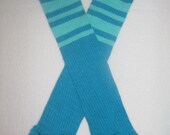 Leg/Arm Warmers - Baby Leggings - Blue with Light Blue Stripes