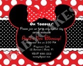 Minnie Mouse Invitation - DIY Print Your Own - Matching Party Printables Available