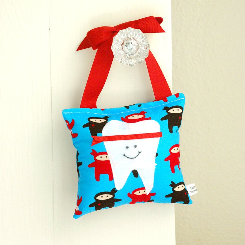 Happy Ninja Tooth Fairy Pillow for Boys or Girls