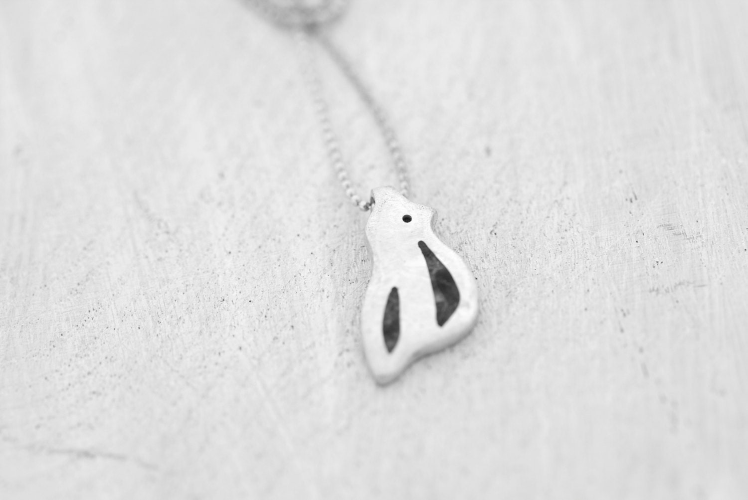 Silver Bird Pendant- Amethyst Necklace - Twitter Necklace
