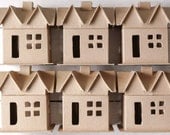 Paper Mache House Shaped Boxes, U-Decorate, Set of 6