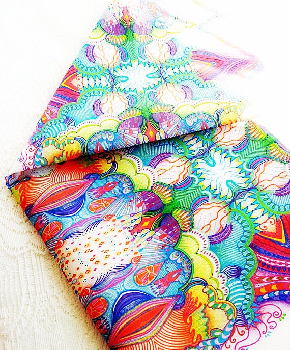 Custom Order Fabric in STORMS BRING RAINBOWS print - By the yard