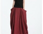 Relax life/women/clothing/linen/long skirt/big pockets/causal/plus size/petite/24 colors/custom made