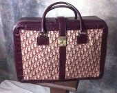 Christian Dior 60s Maroon signature suitcase