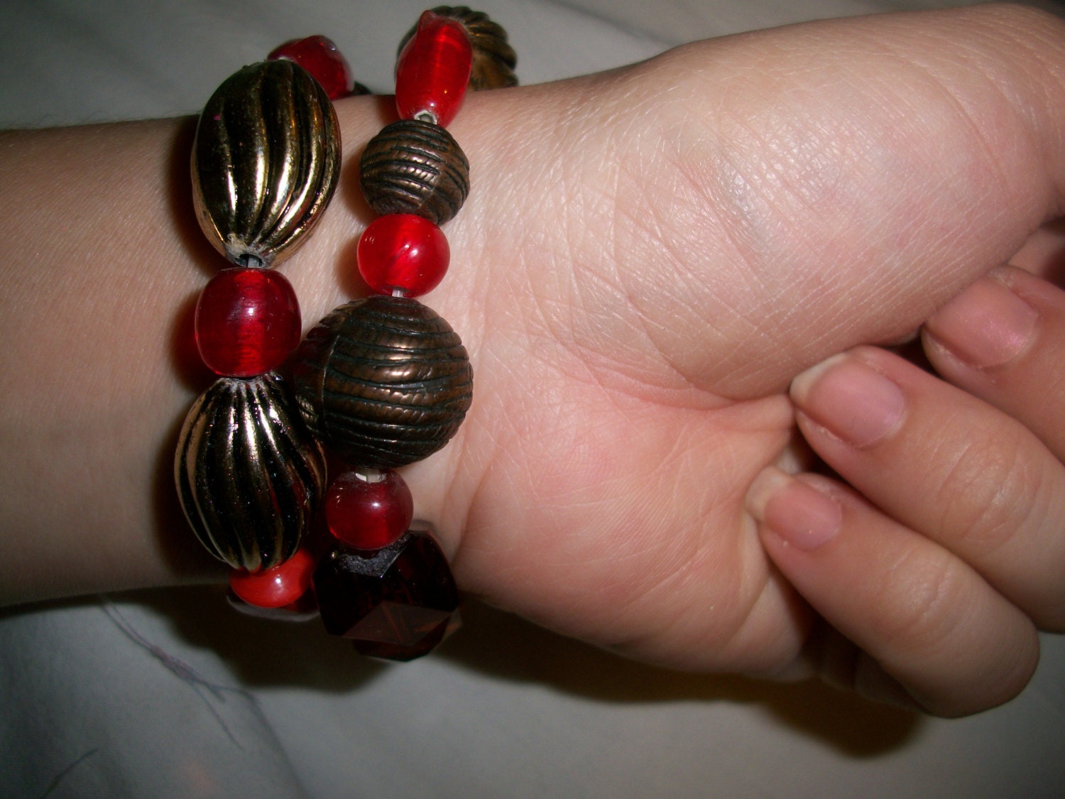 Bronze Beaded Bracelet