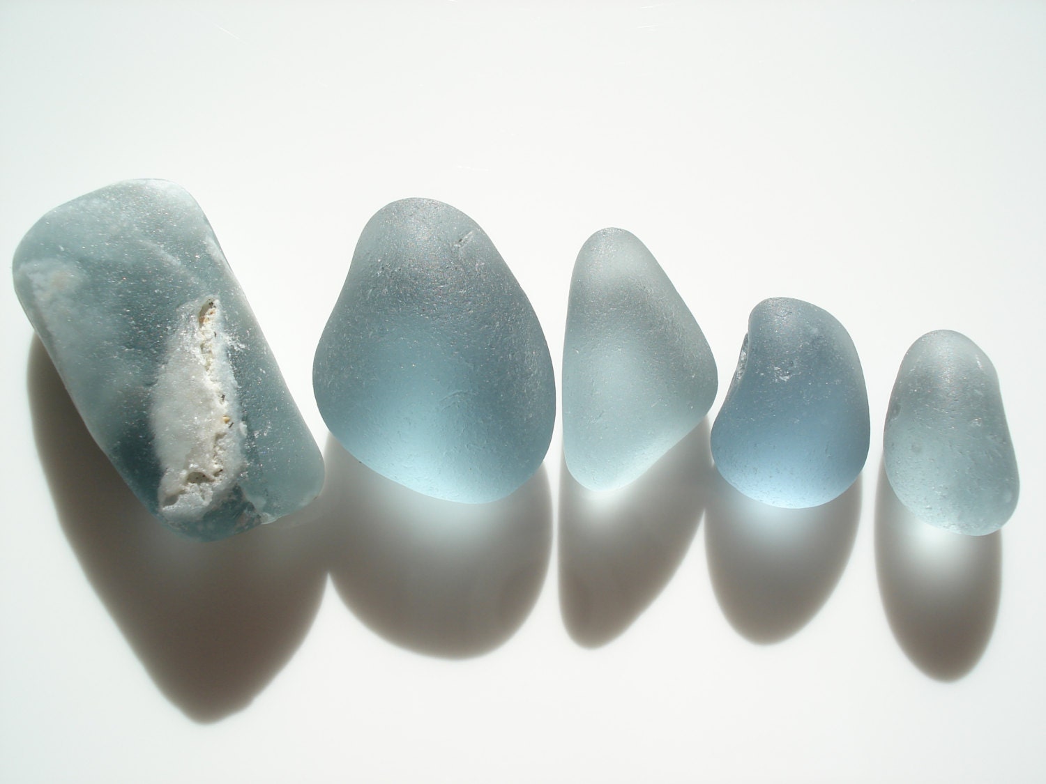 Sea Glass collectable pieces, Stormy Blue - P022 - from Seaham, UK
