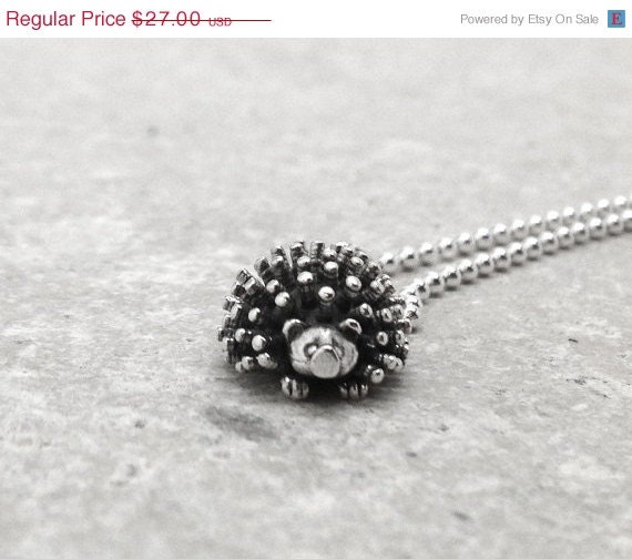 On Sale Hedgehog Necklace, Sterling Silver