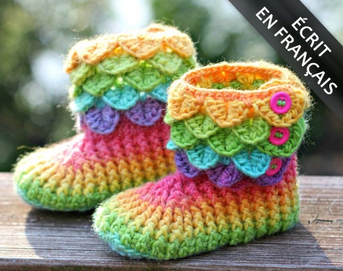 Bottines Enfant Au Point Crocodile