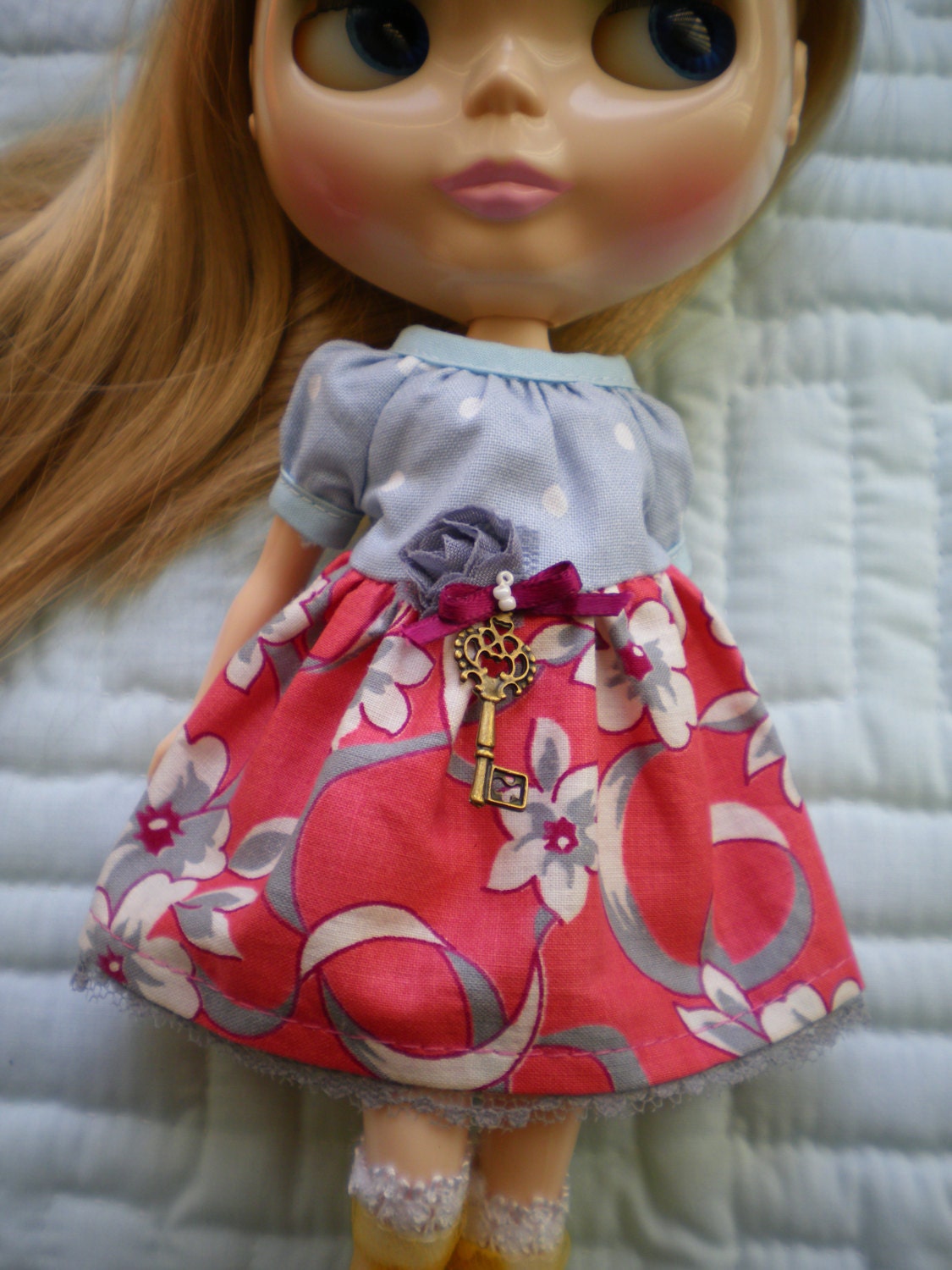 Vintage fabric Dress for Blythe doll Tea Party Um from Umbridge