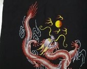 Recon Clothing "Green" Reconstructed T Shirt SURF SHORTS Unique Chinese Dragon Yoga Pants