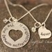 Mother and Daughter Necklace Set The love between mother & daughter is forever Sterling Silver Hand Stamped