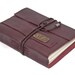 Burgundy Leather Journal with Bookmark