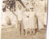 Vintage photograph, Sweethearts and a third wheel