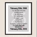 Modern Anniversary Stats Print, Great for Valentines Gifts, Customizable 8x10 Print - Other Sizes Available
