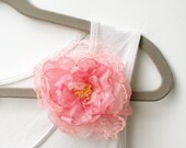 Bridal Bridesmaid Dress Wedding Accessories Hair Clip with Soft Pink Peony Poppy Rose Flower for Brides, Thank You Gifts, or Showers