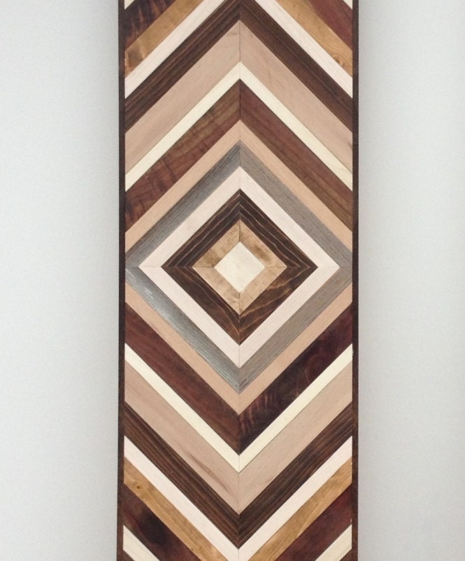 Chevron Console Table with Hairpin legs - Wood Sofa Table or Entry Way - Reclaimed Wood table